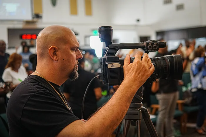 Audio and Visual Team at Victory Bible Church in Pasadena, CA