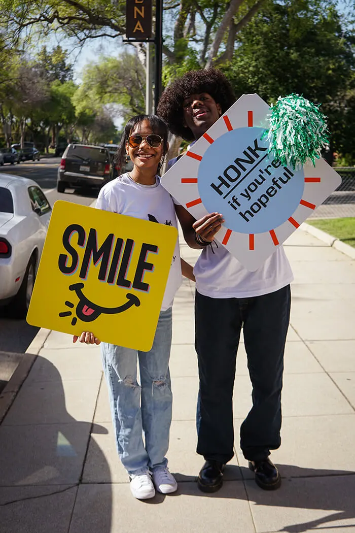 Greeters at Victory Bible Church in Pasadena, CA